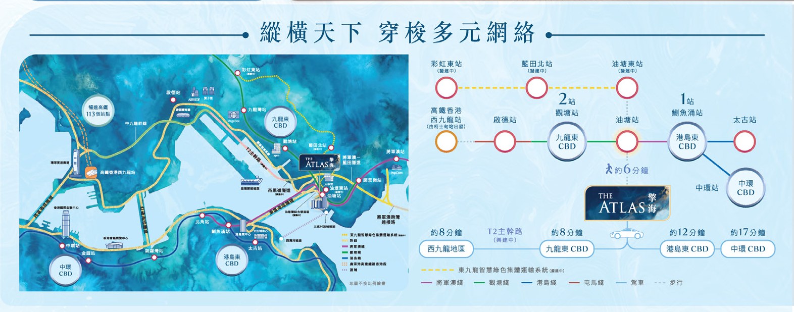 THE ATLAS 擎海周邊交通網絡示意圖